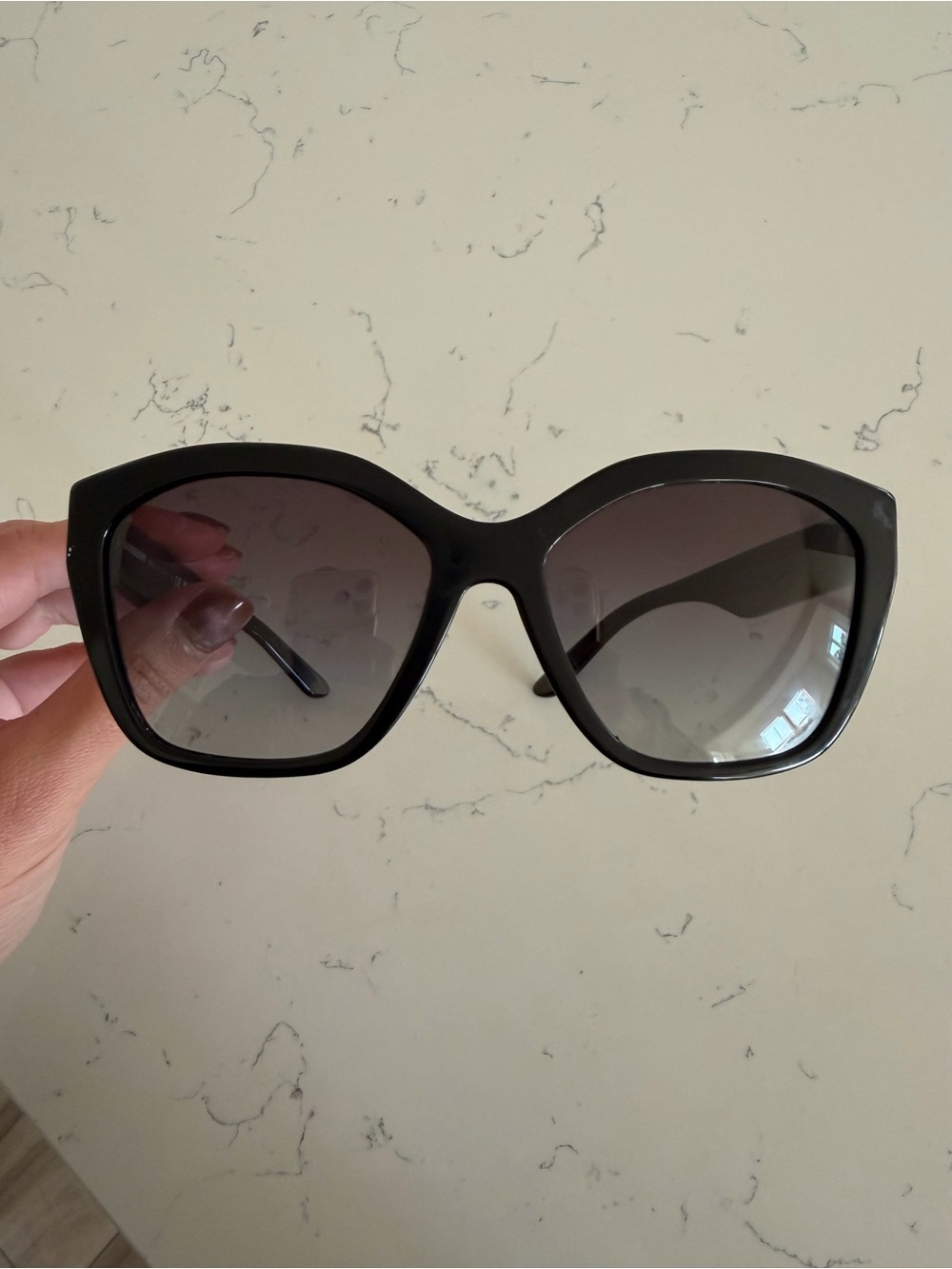 Burberry Black Oversized Cat-Eye Sunglasses